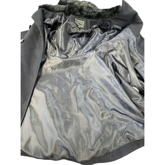 Rothschild Girls blue poly Blend Double Breasted Coat Size M SKU 9270 - Picture 14 of 16